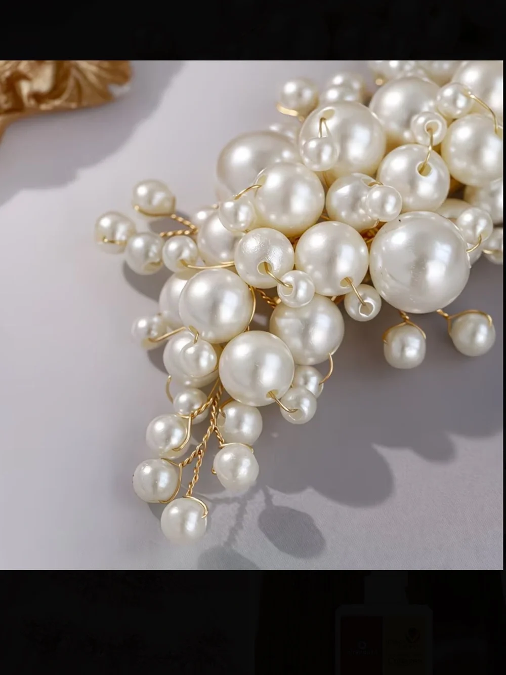 Pearl Cluster Bridal Hair Comb